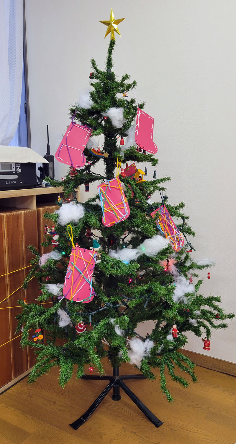 うさぎ組製作のクリスマス飾り