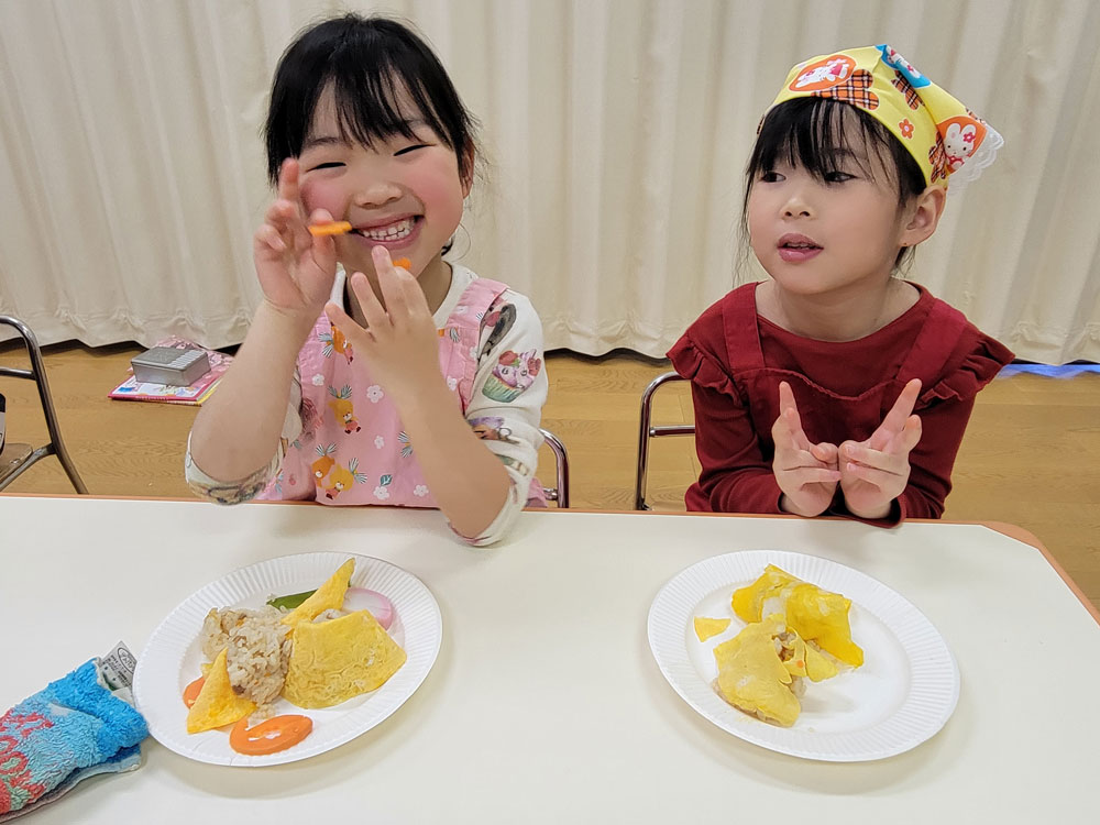 親子クッキングを楽しみました(くま組)3